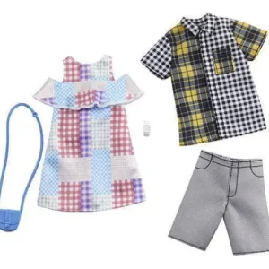 Mattel Barbie and Ken Fashion Pack - Patterned dress & Patterned shirt