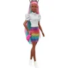 Mattel Barbie Leopard Rainbow Hair Doll #2