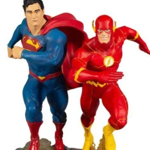 DC Direct DC Battle Superman vs. The Flash Racing Statue