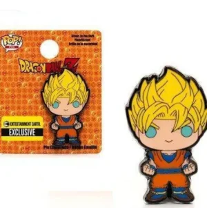 Funko Dragon Ball Z Super Saiyan Goku Pop! Enamel Pin - Entertainment Earth Exclusive