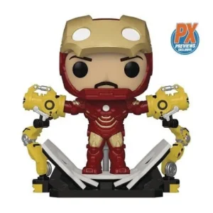 Funko Pop! 905 - Marvel Iron Man with Gantry Glow-in-the-Dark Deluxe Vinyl Bobble Head - PX