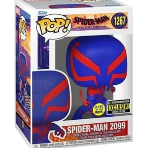 Funko Pop! 1267 - Marvel - Spider-Man: Across the Spider-Verse - Spider-Man 2099 Glow-in-the-Dark Vinyl Figure - Entertainment Earth Exclusive
