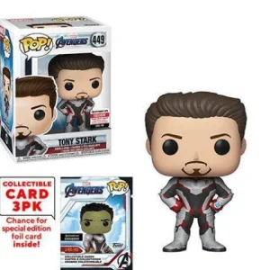 Funko Pop! 449 Marvel Avengers Endgame Tony Stark Pop! Vinyl Figure with Collector Cards - Entertainment Earth Exclusive