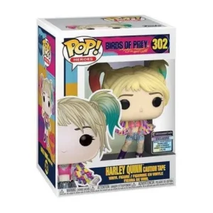 Funko Pop! Heroes 302 Birds of Prey Harley Quinn Caution Tape Pop! w/ Collectible Card - EE Exclusive