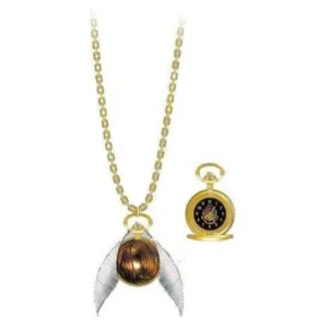 Accutime Harry Potter Golden Snitch Pocket Watch Necklace