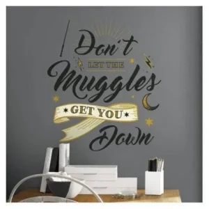 Roommates Harry Potter Muggles Quote Peel and Stick Giant Wall Decals