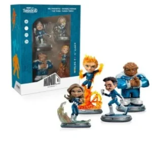 Iron Studios Fantastic Four Metallic First Steps 4 Pack MiniCo. Vinyl Figure (AE Exclusive)