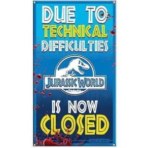 Factory Entertainment Jurassic World Ride Closed Medium Metal Sign
