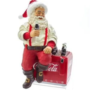 Kurt S. Adler Kurt Adler - Coca-Cola Santa on Cooler 10 1/2-Inch Statue