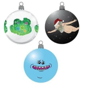 Kurt S. Adler Kurt Adler - Rick and Morty Decal 3 1/7" Ornament - Set of 3