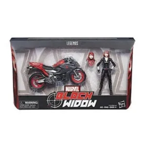 Hasbro Marvel Legends Vehicle Series 6-inch Black Widow with Motorcycle