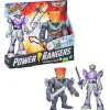 Hasbro Power Rangers Dino Fury Battle Attackers 2-Pack Void Knight vs. Snageye Martial Arts Kicking Action Figures