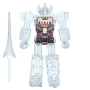 Super7 Mighty Morphin Power Rangers Clear Megazord Super Cyborg Vinyl Figure