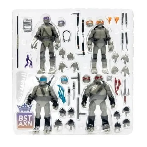 The Loyal Subjects Teenage Mutant Ninja Turtles BST AXN Turtles IDW Comic Black and White 5-Inch Action Figure 4-Pack - SDCC 2023 Exclusive