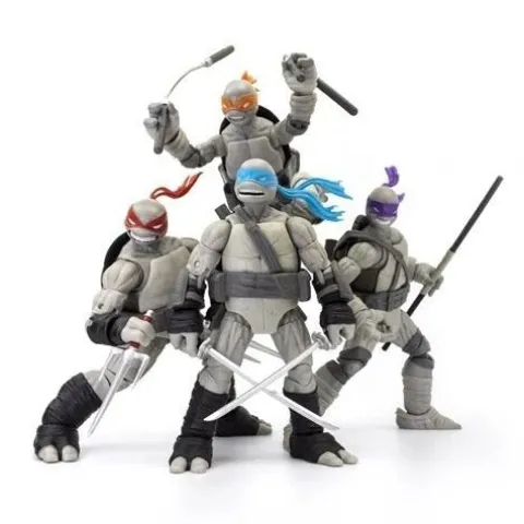 The Loyal Subjects Teenage Mutant Ninja Turtles BST AXN Turtles IDW Comic Black and White 5-Inch Action Figure 4-Pack - SDCC 2023 Exclusive