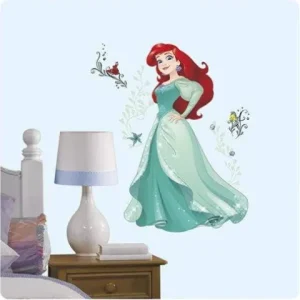 Roommates The Little Mermaid Ariel Disney Sparkling Princess Peel and Stick Giant Wall Decals