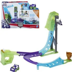 Hasbro Transformers Rescue Bots Flip Racers Blurr Reverse Raceway