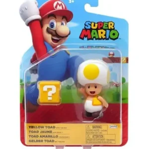 Jakks Pacific World of Nintendo 4" Action Figure - Yellow Toad with ? Block