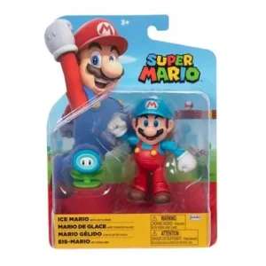 Jakks Pacific World of Nintendo 4" Action Figure - Ice Mario With Ice Flower