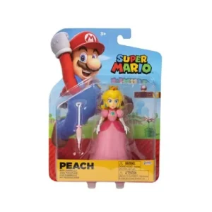 Jakks Pacific World of Nintendo 4-Inch Action Figure - Peach with Umbrella