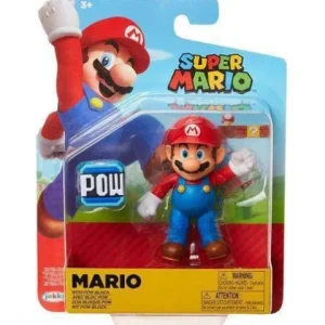 Jakks Pacific World of Nintendo 4" Action Figure - Mario with Pow Block