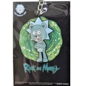 Zen Monkey Studios Zen Monkey: **SEASON 4 EPISODE 1** Teddy Rick - Rick and Morty Enamel Keychain